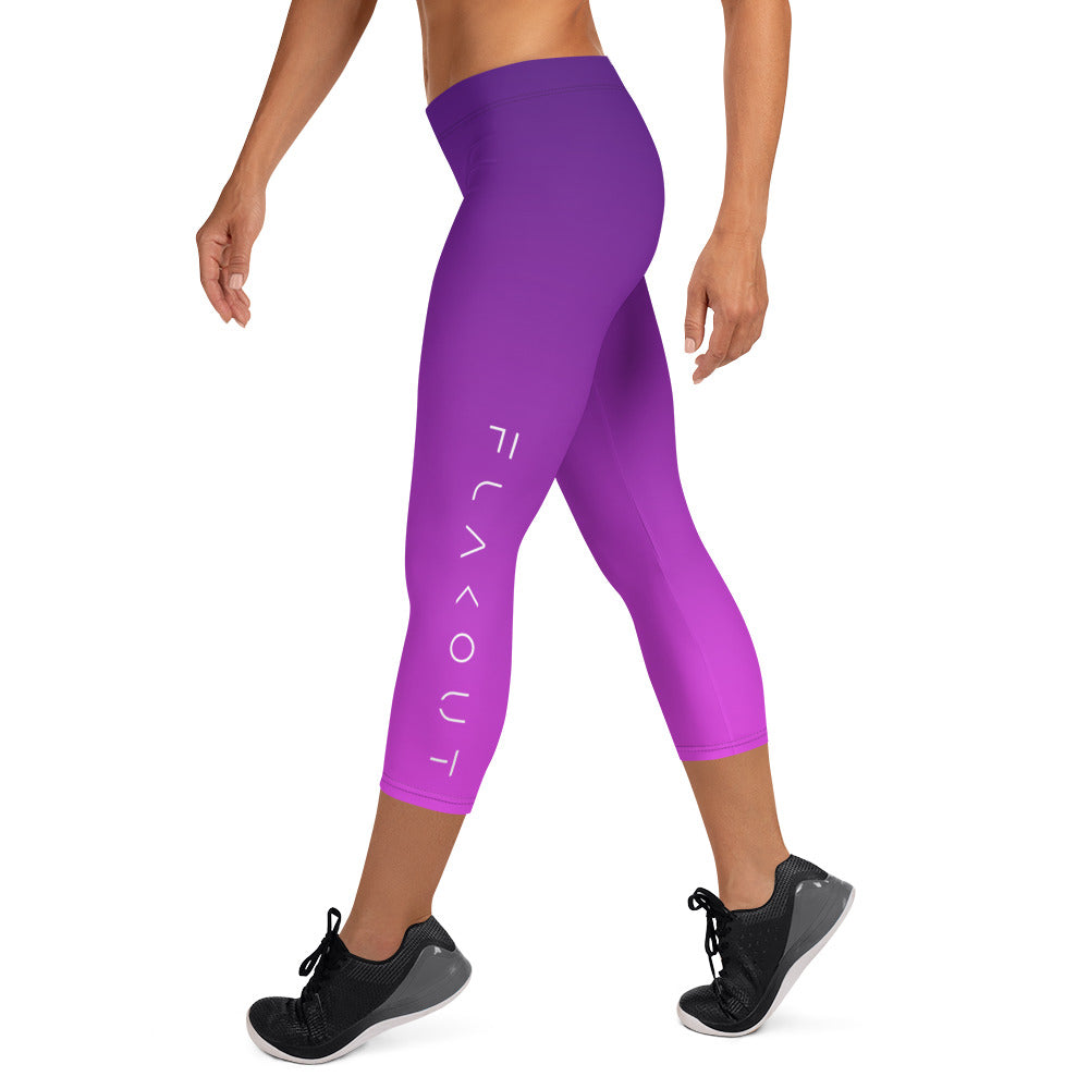 Neon Orchid Women's Capri Leggings - FLAKOUT