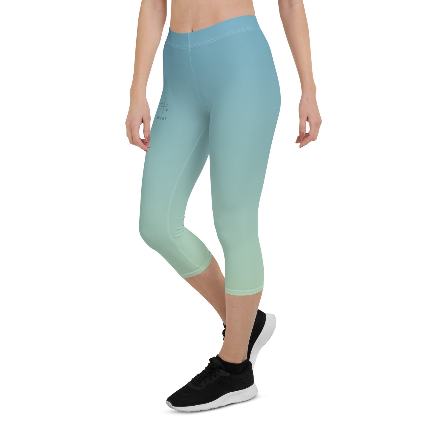 Cloudy Sky FLAKOUT Sport Women's Capri Leggings - FLAKOUT