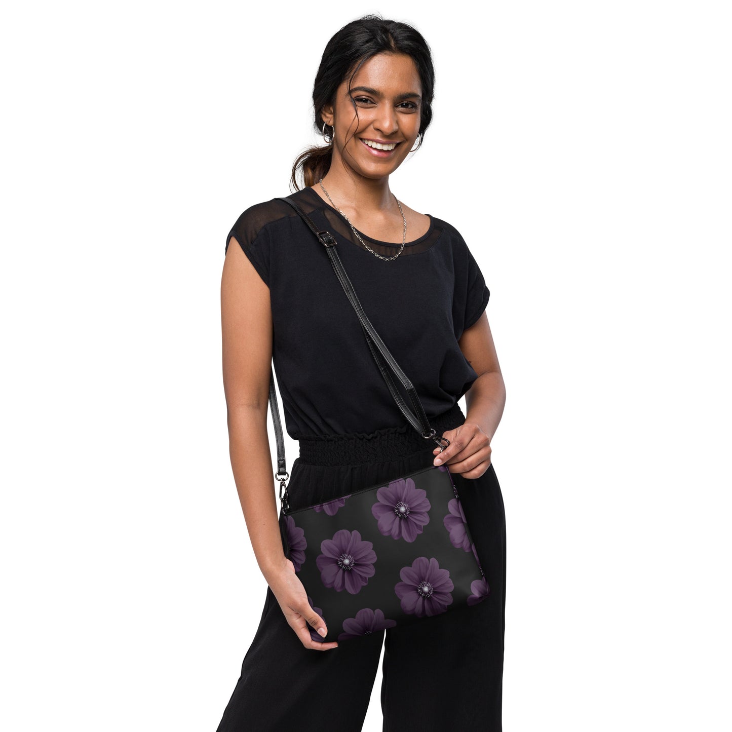 Mystic Petals Leather Crossbody Bag - FLAKOUT