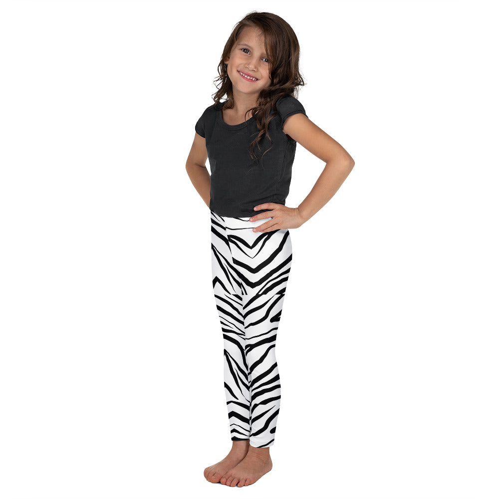 Striped Zebra Vibrance Girl's Leggings - FLAKOUT