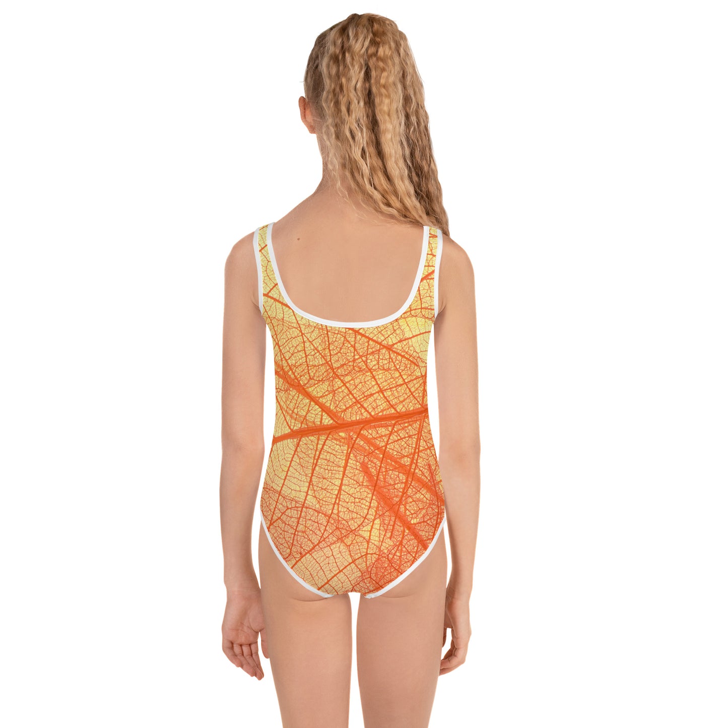 Vermilion Wisps Girl's Swimsuit - FLAKOUT