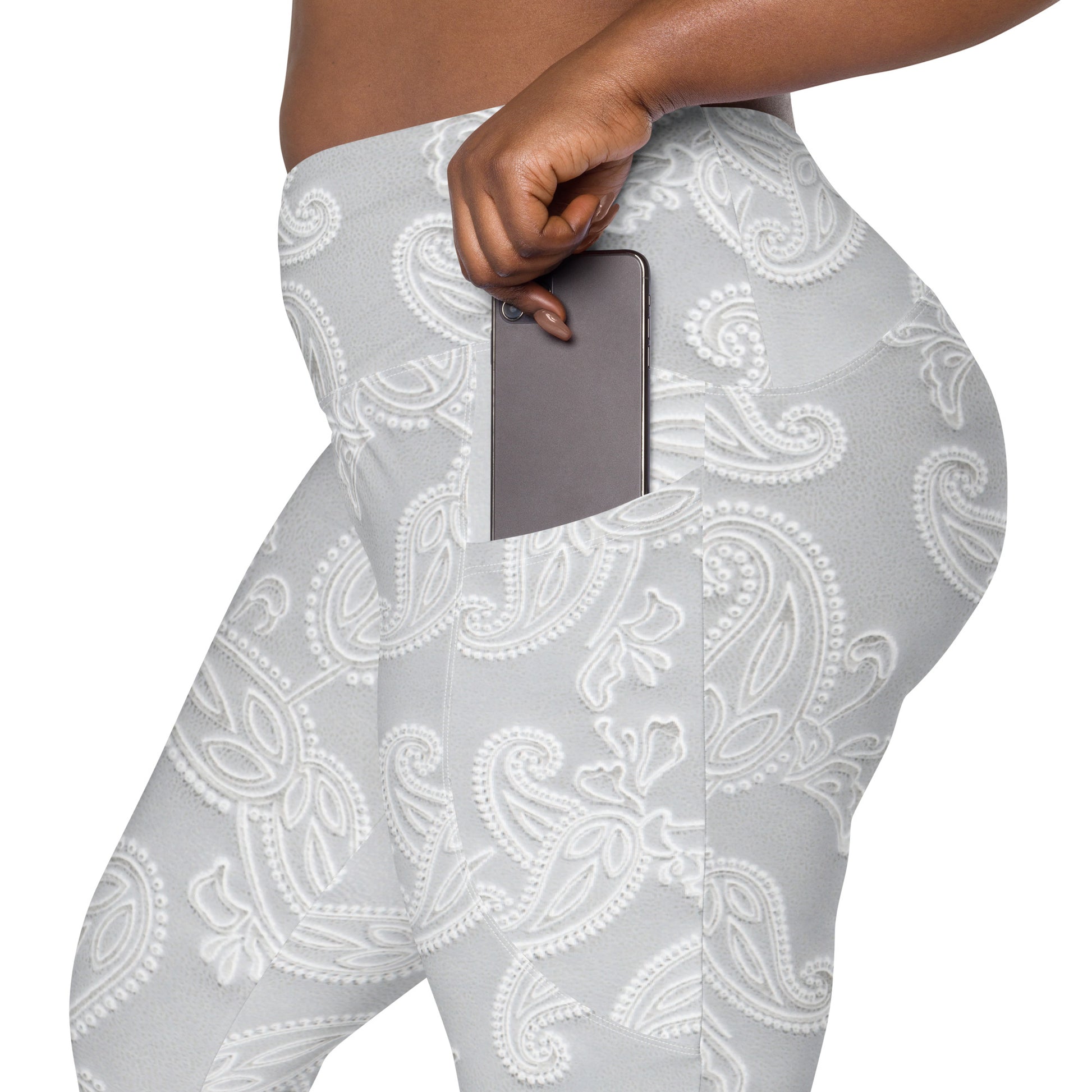 Fabric Sigils Women's Recycled Crossover Leggings With Pockets - FLAKOUT