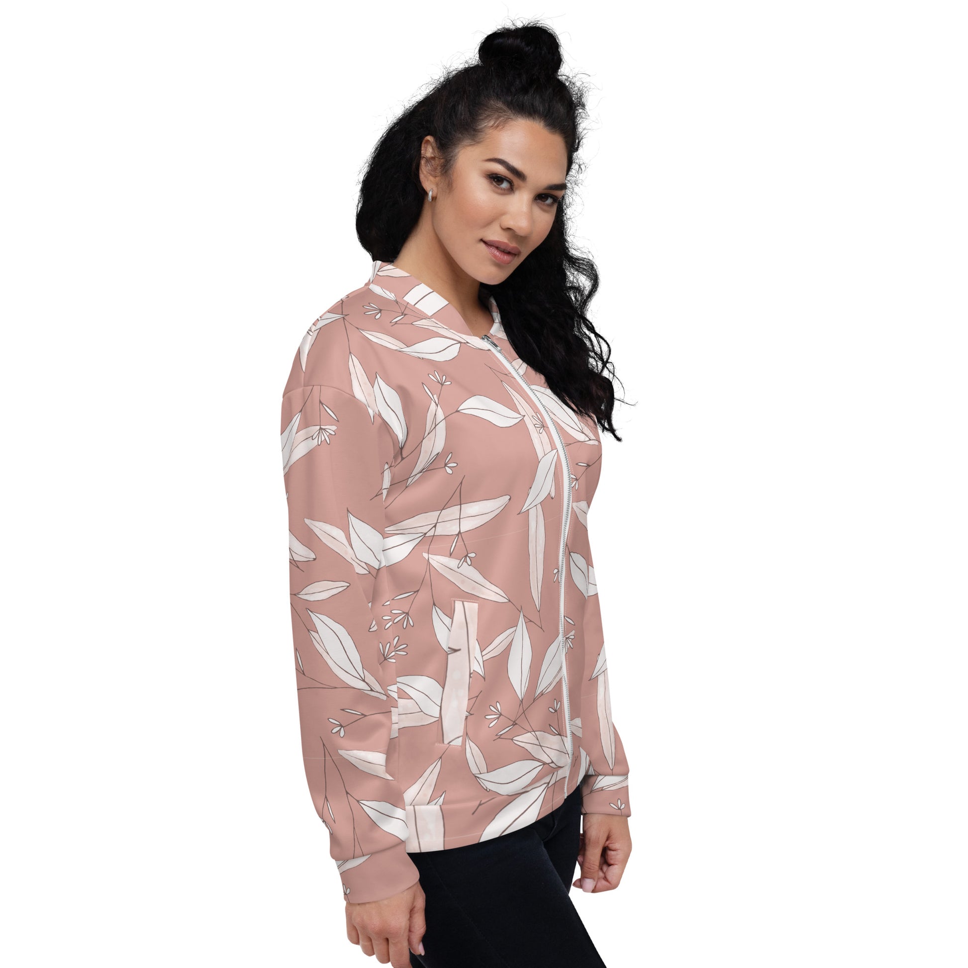 Feathered Finesse Women's Bomber Jacket - FLAKOUT