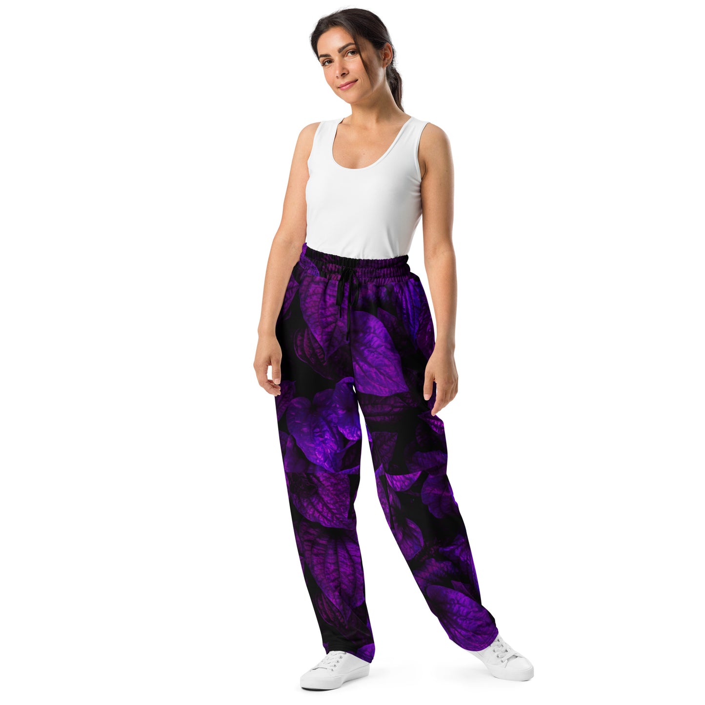 Sublime Purple Women's Wide-leg Recycled Joggers - FLAKOUT