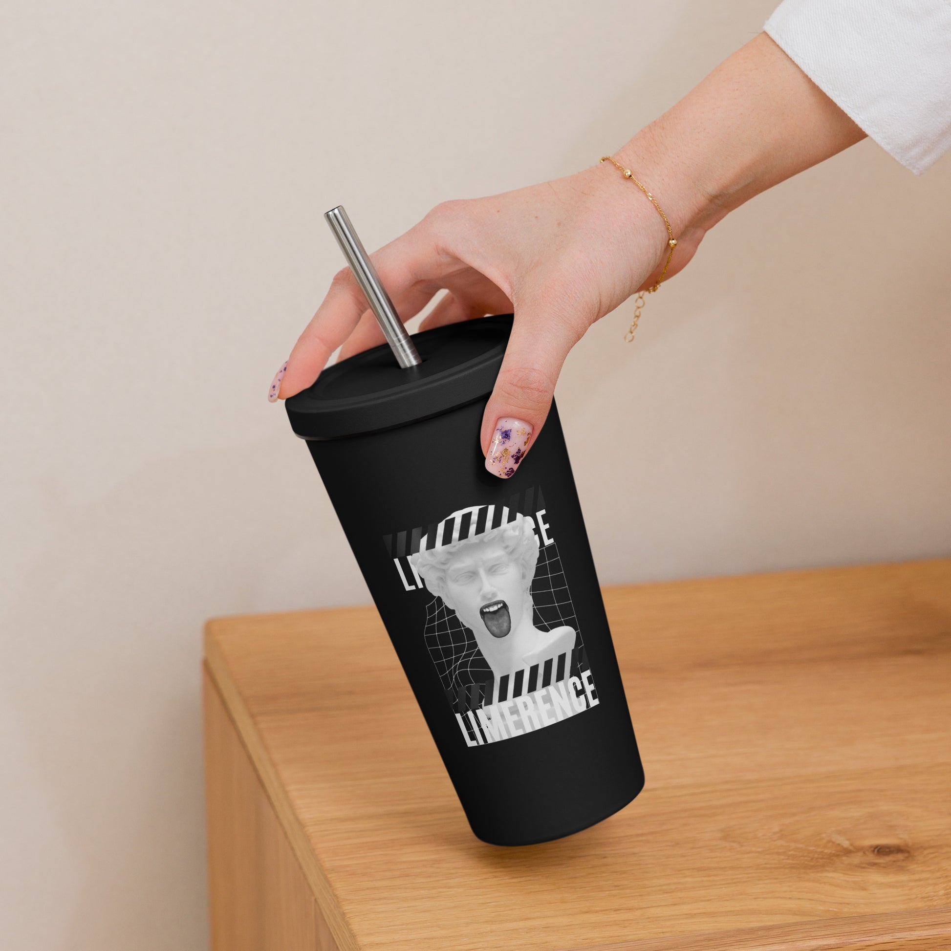 Limerence Insulated Tumbler With A Straw - FLAKOUT