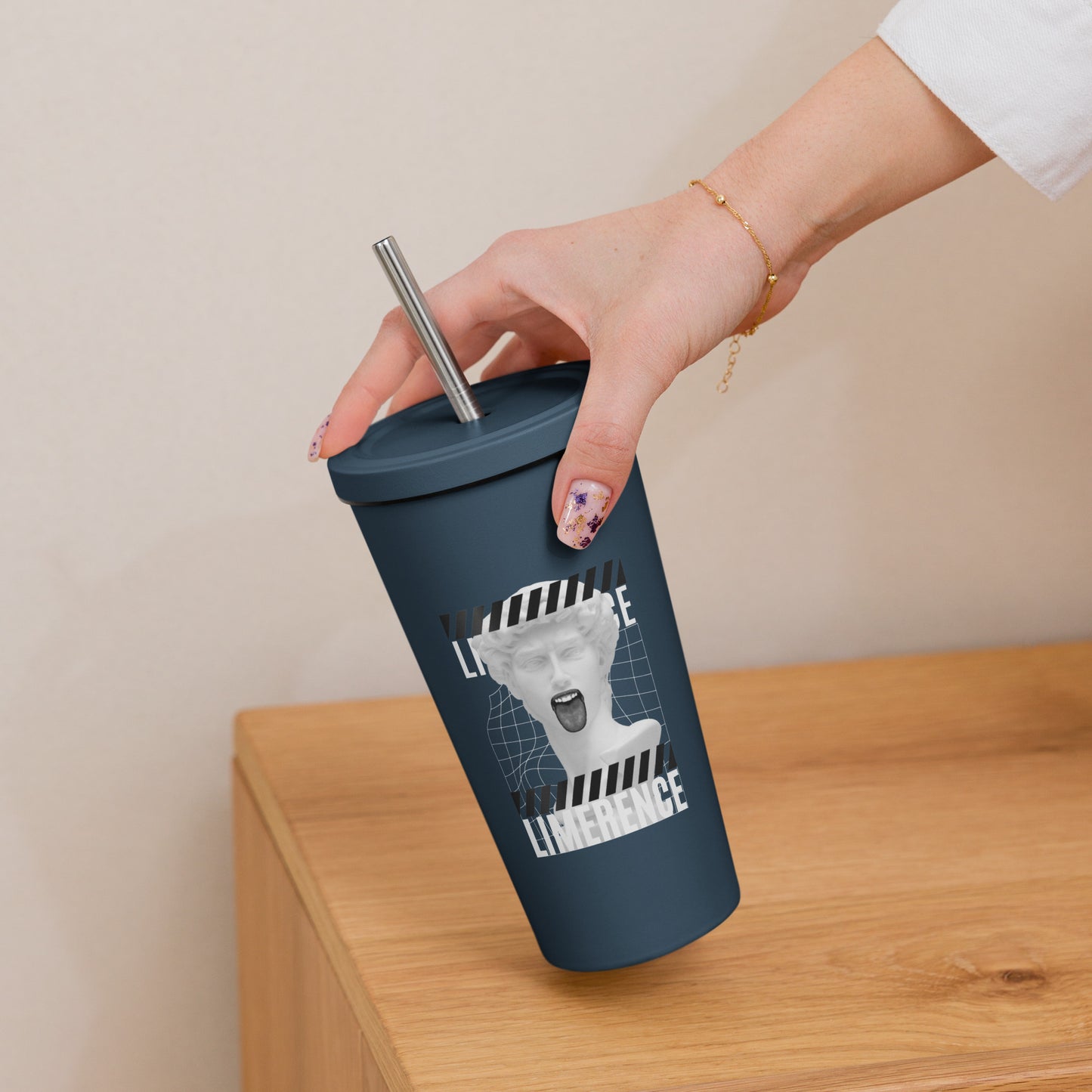 Limerence Insulated Tumbler With A Straw - FLAKOUT