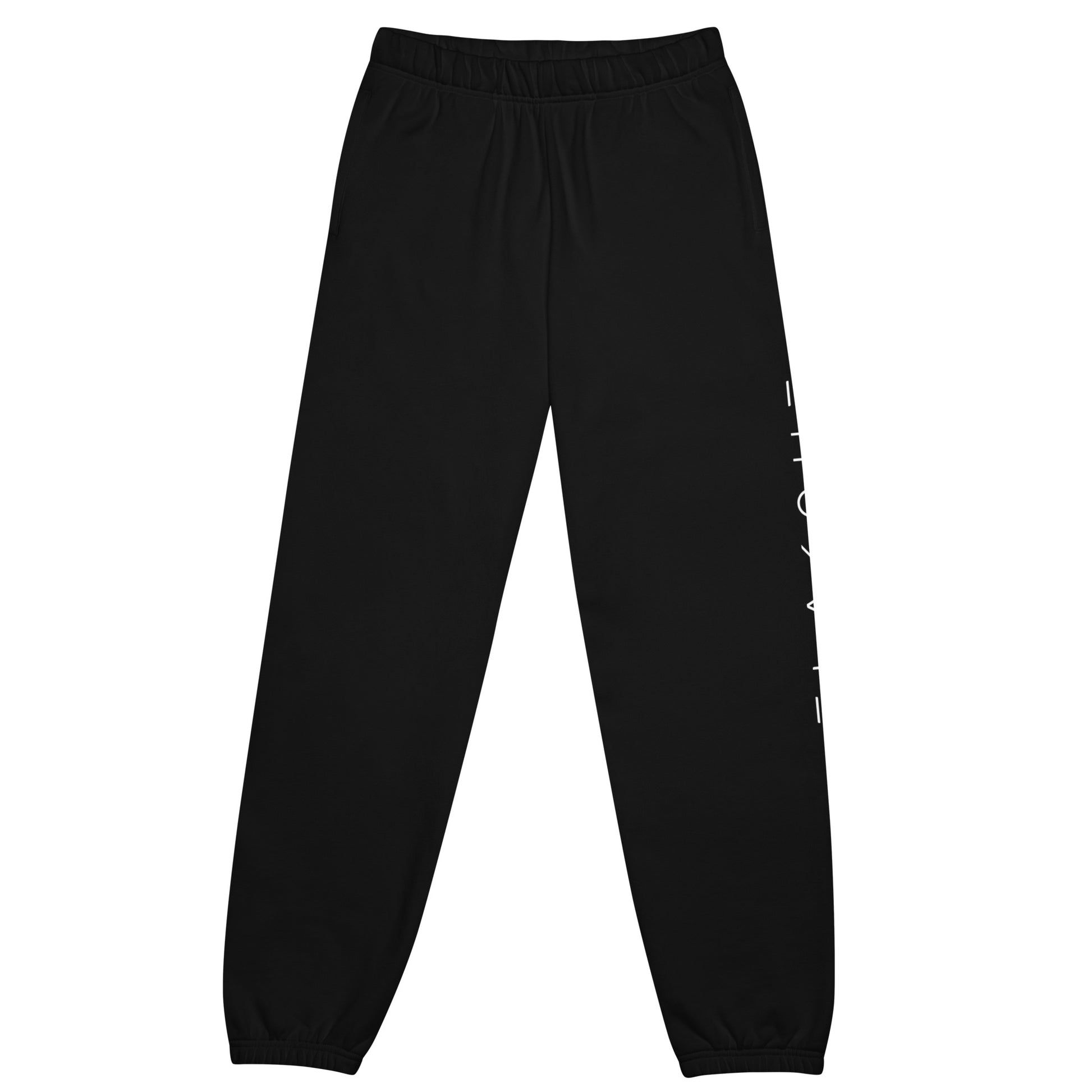 Plain Comfort Sweatpants Logo On Left Leg - FLAKOUT