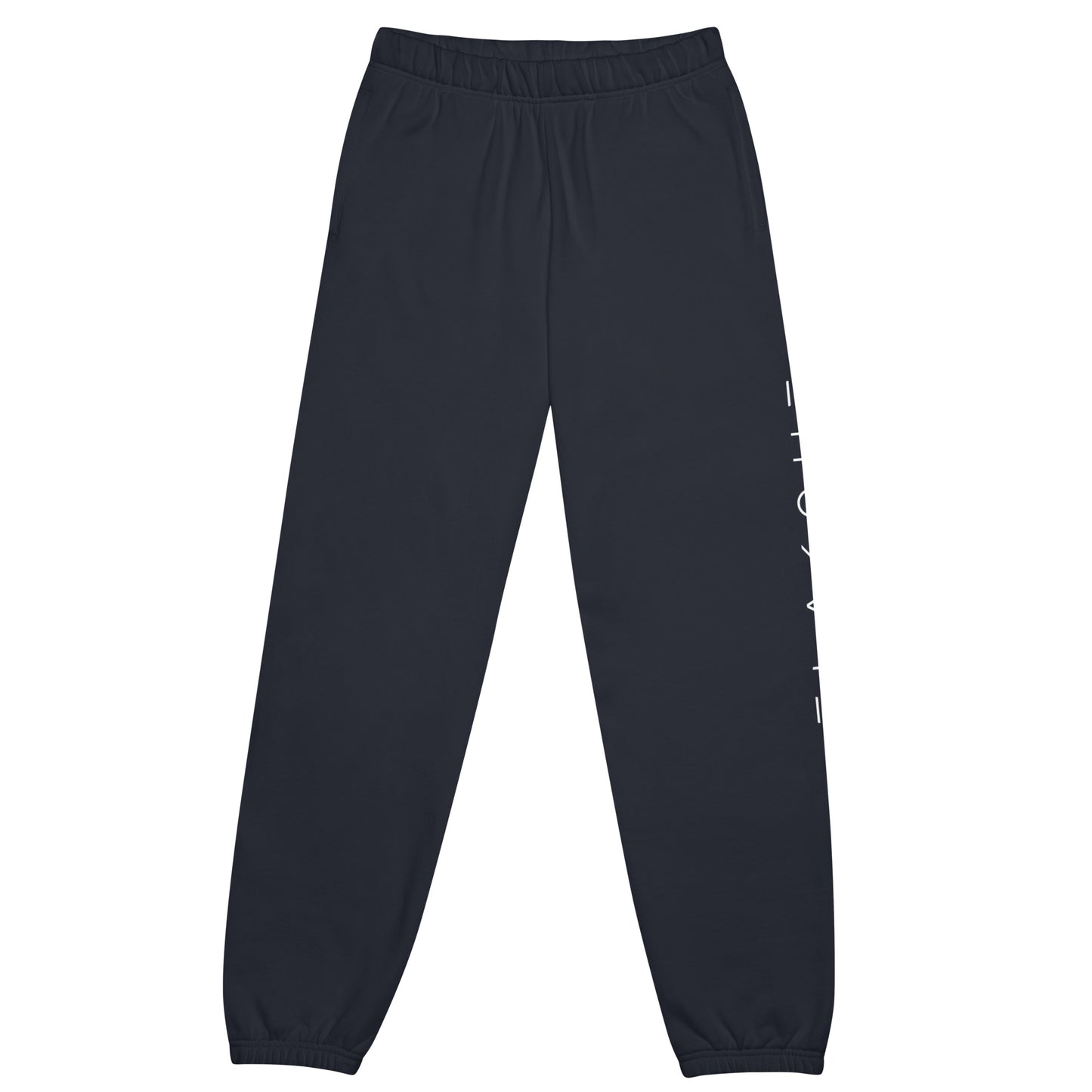 Plain Comfort Sweatpants Logo On Left Leg - FLAKOUT