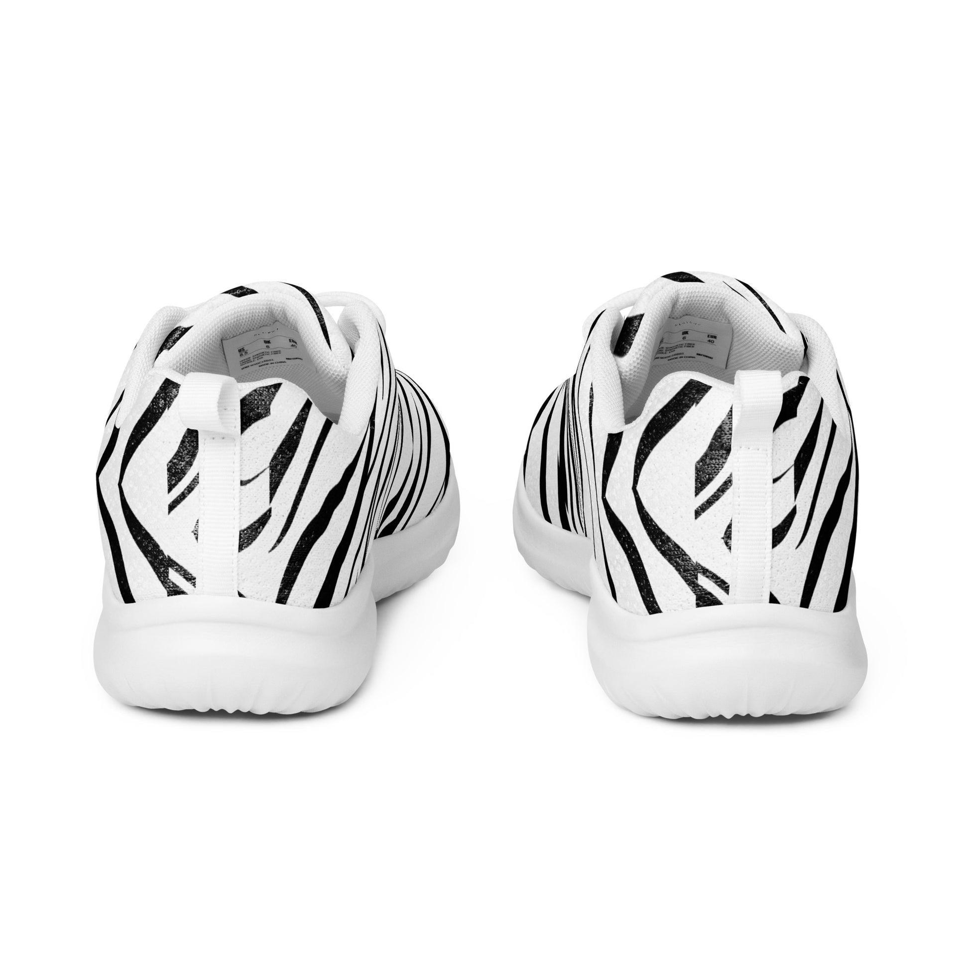 Striped Zebra Vibrance Women’s Athletic Shoes - FLAKOUT