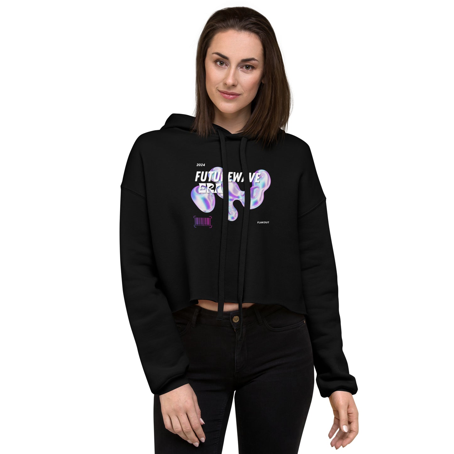 Futurewave Era Women's Crop Hoodie - FLAKOUT