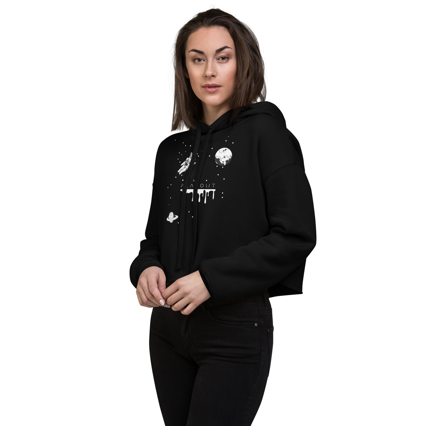 Women's Crop Hoodie Astronaut - FLAKOUT