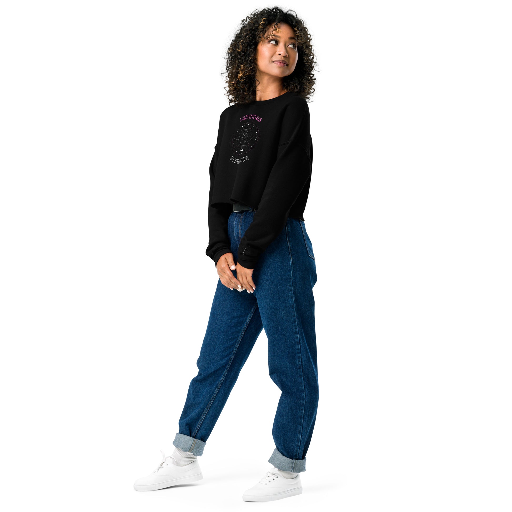 Luminous Starwave Women's Crop Sweatshirt - FLAKOUT