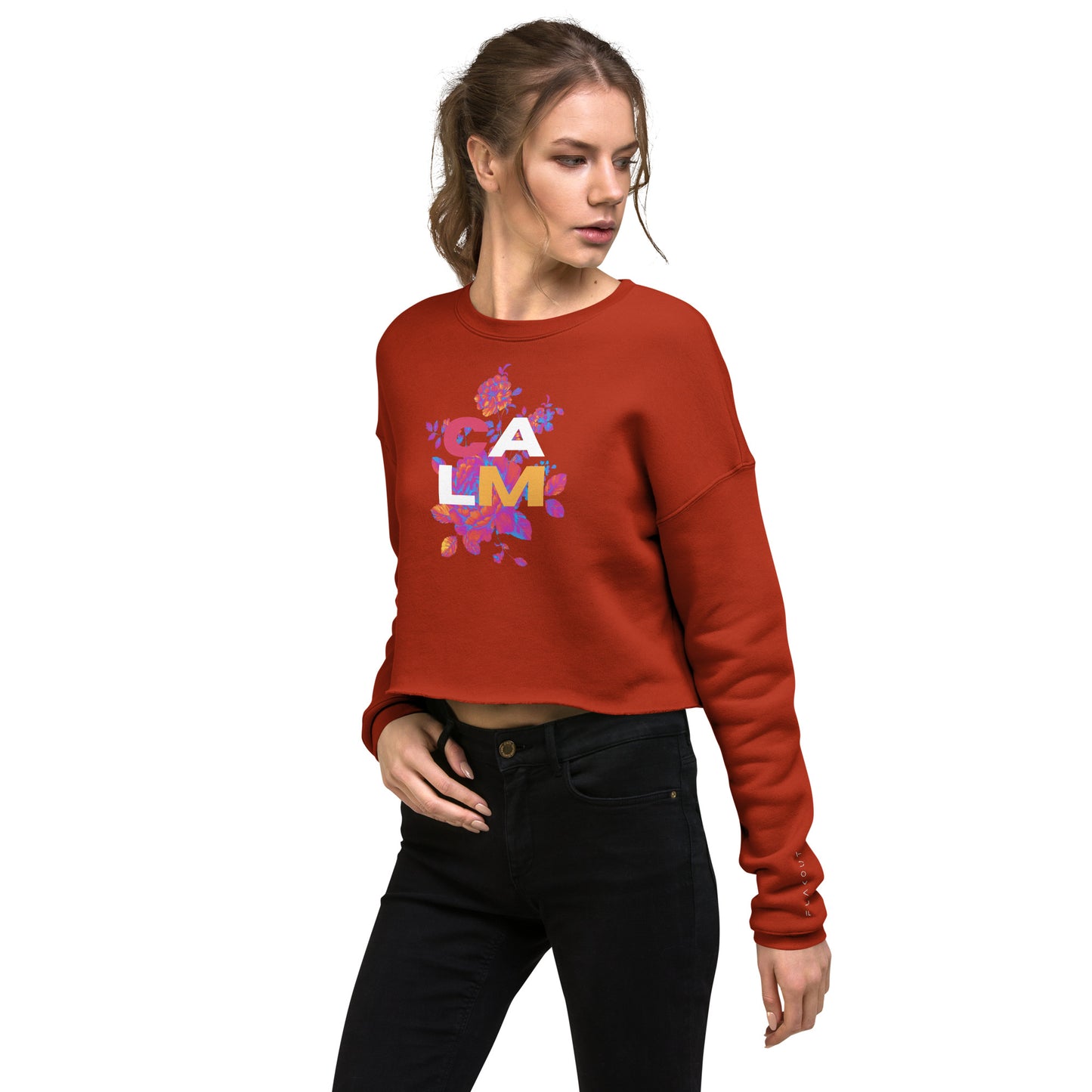 Calm Women's Crop Sweatshirt - FLAKOUT