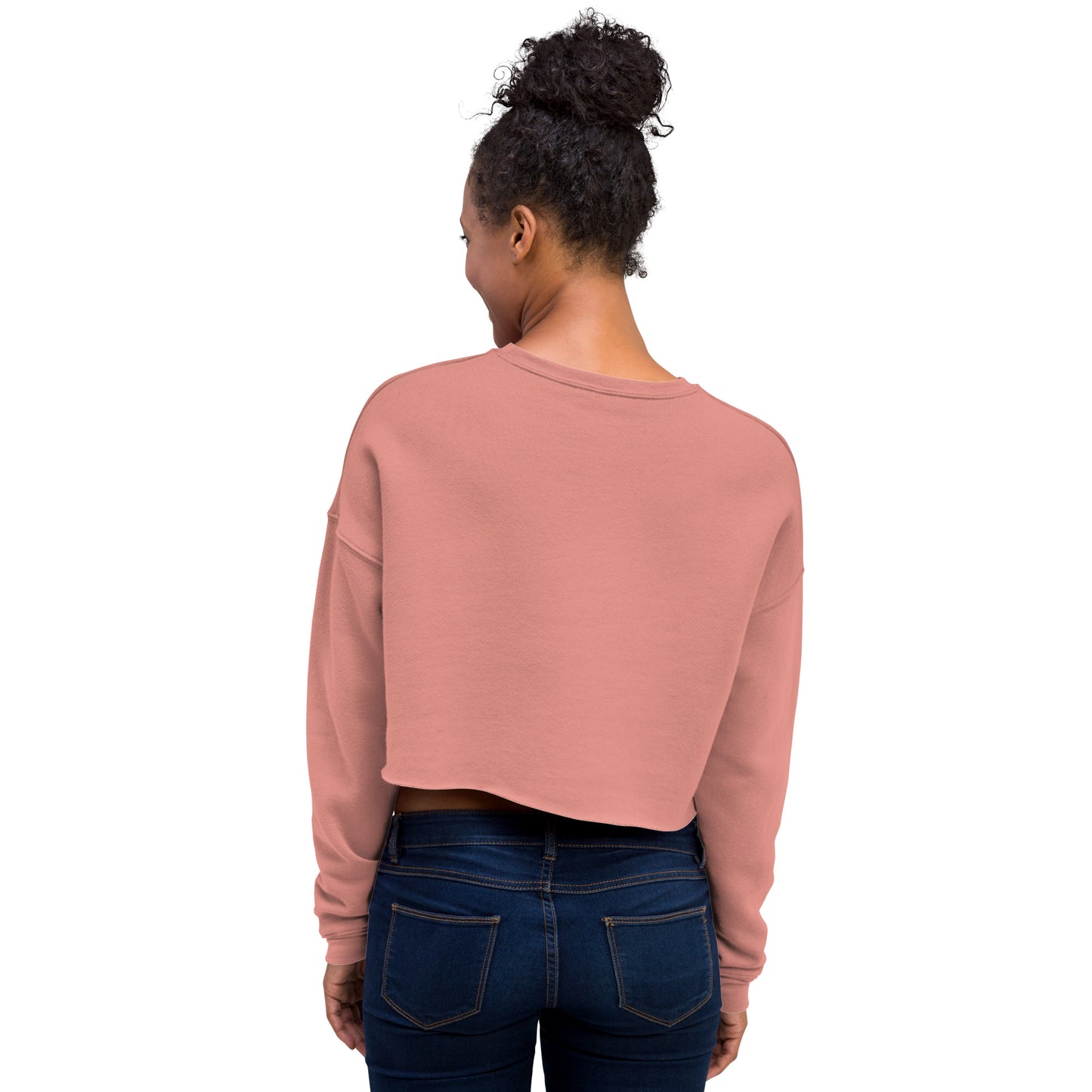 Lunar Eclipsis Women's Crop Sweatshirt - Mauve - FLAKOUT