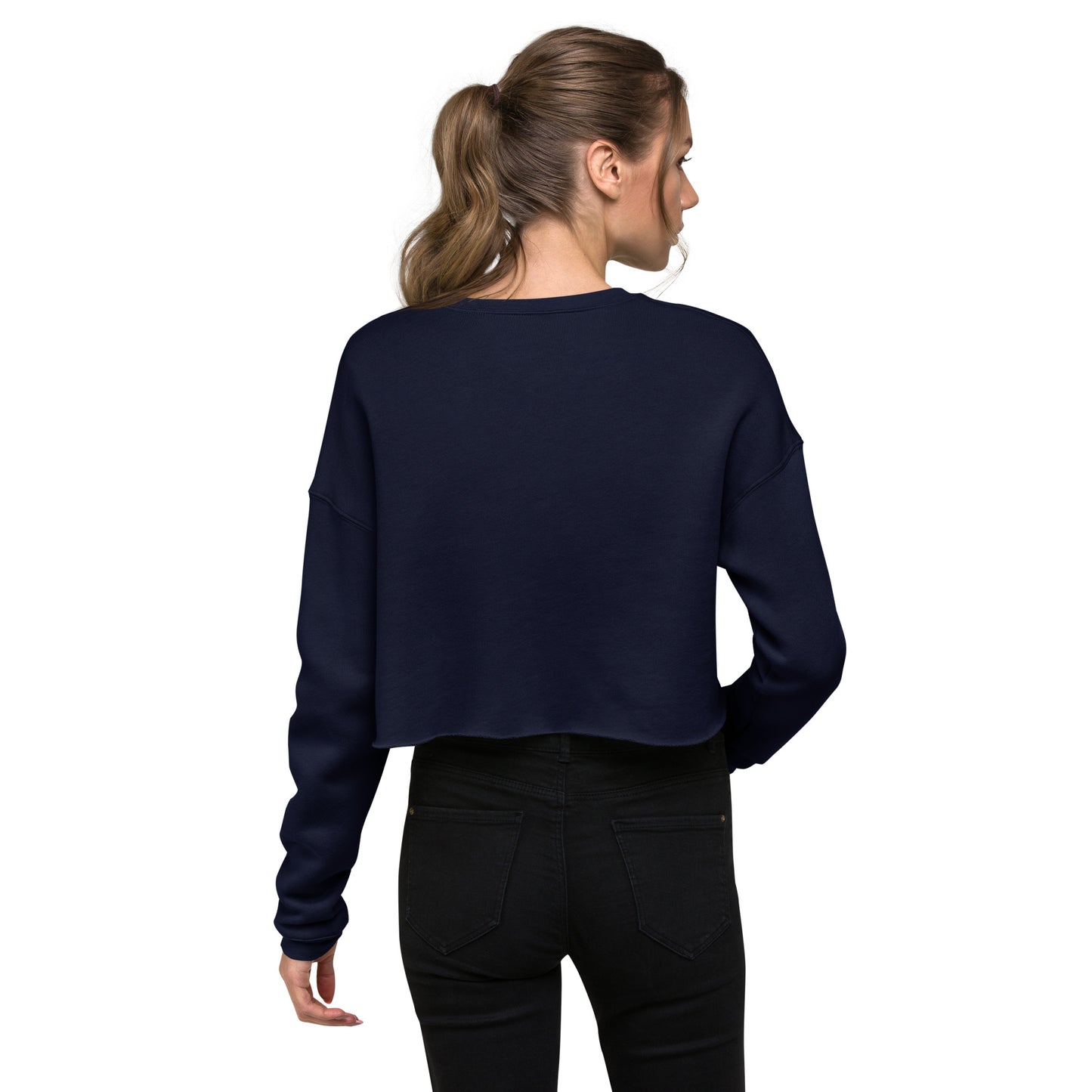 Lunar Eclipsis Women's Crop Sweatshirt - Navy - FLAKOUT