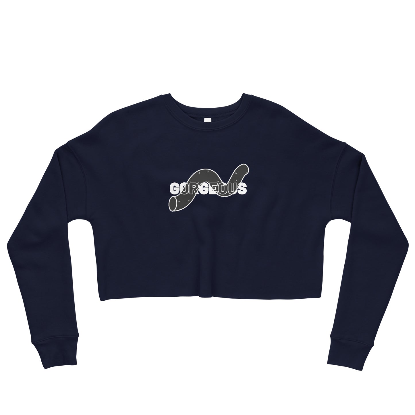 Gorgeous Opullent Allure Women's Crop Sweatshirt - Navy - FLAKOUT