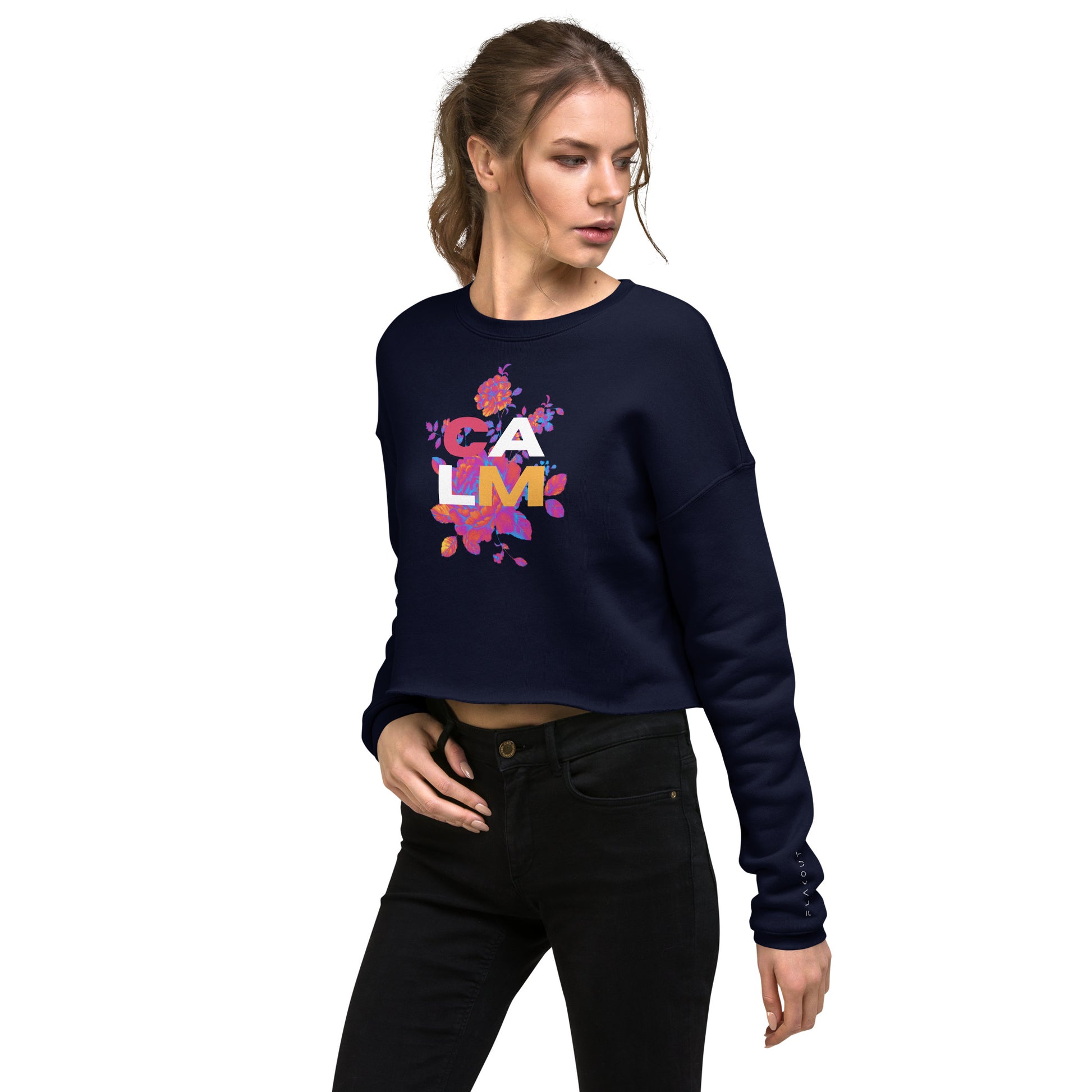 Calm Women's Crop Sweatshirt - FLAKOUT