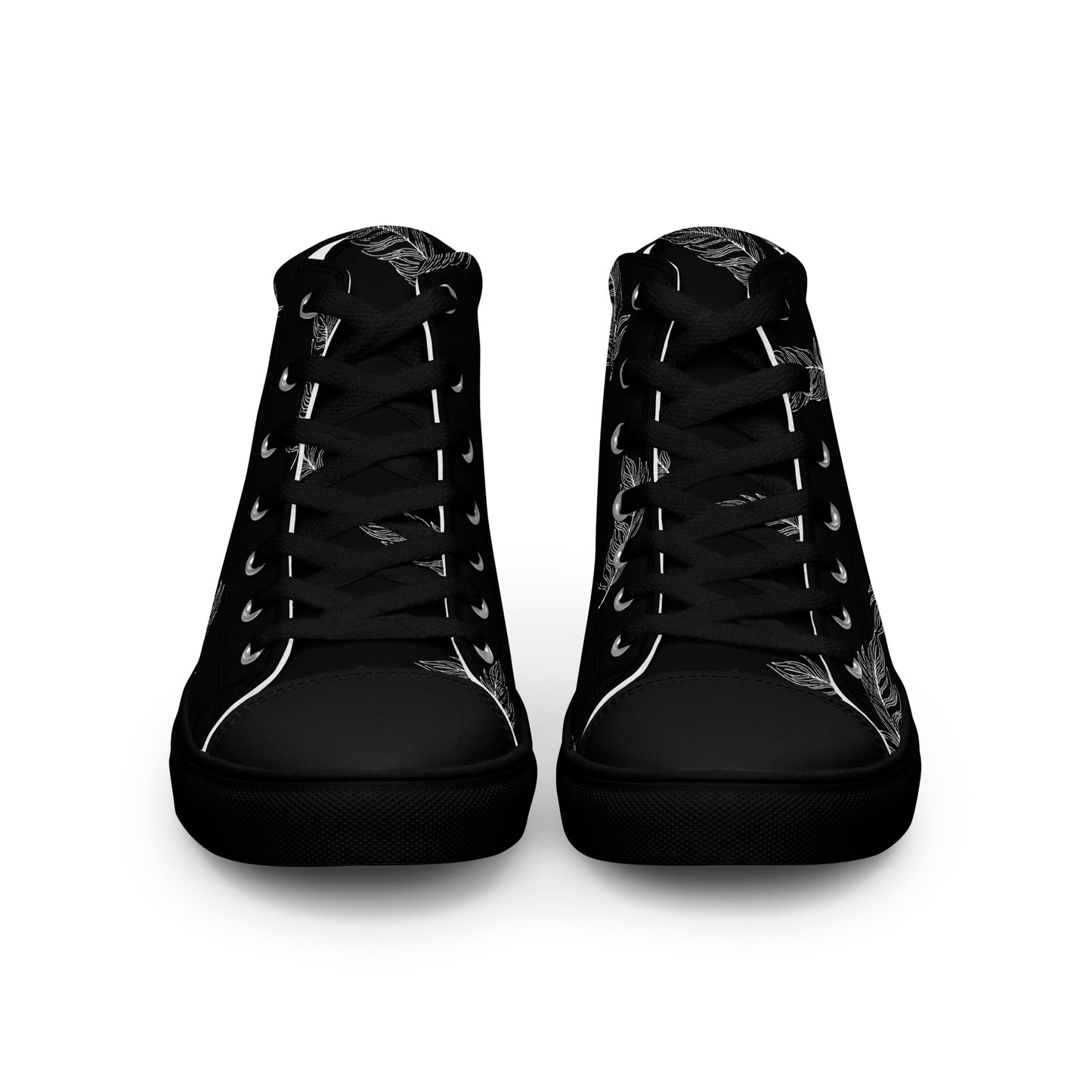 Ethereal Plumes Women's High Top Canvas Shoes - FLAKOUT