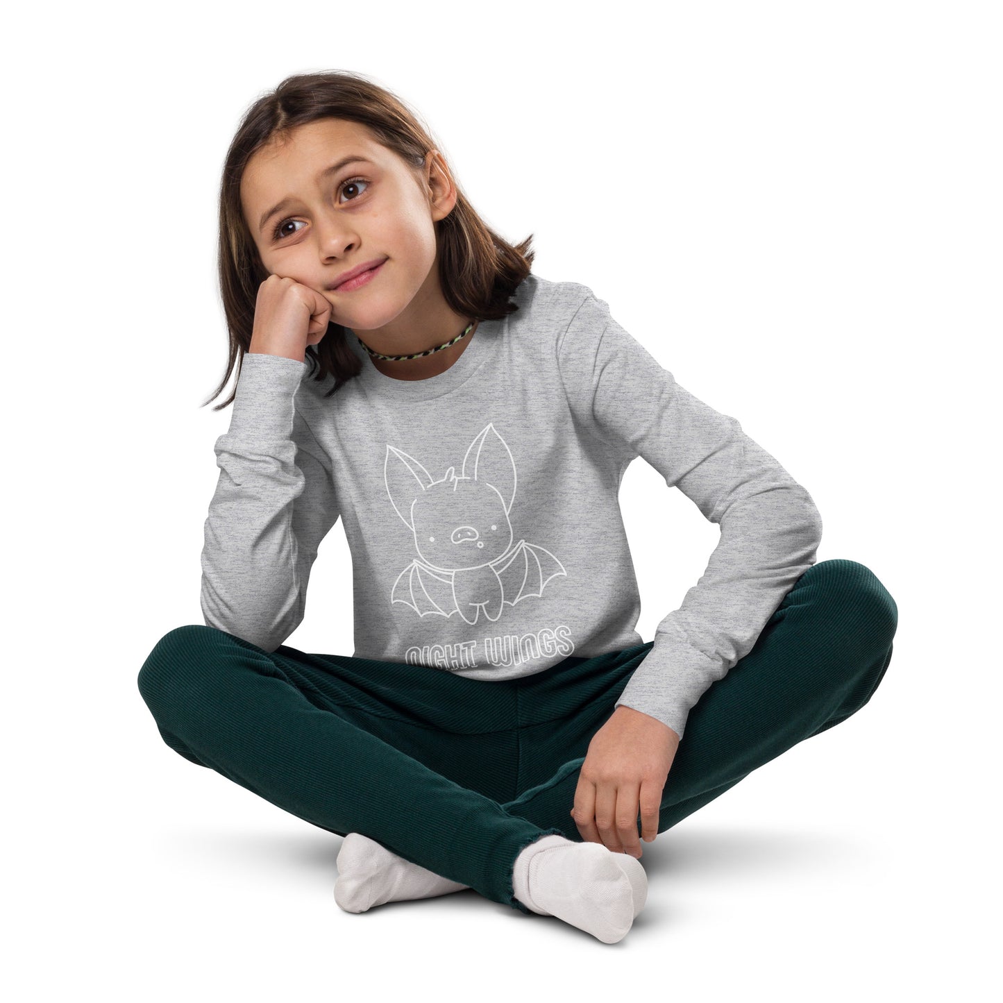 Night Wings Unisex Kid's Long Sleeve Tee - FLAKOUT