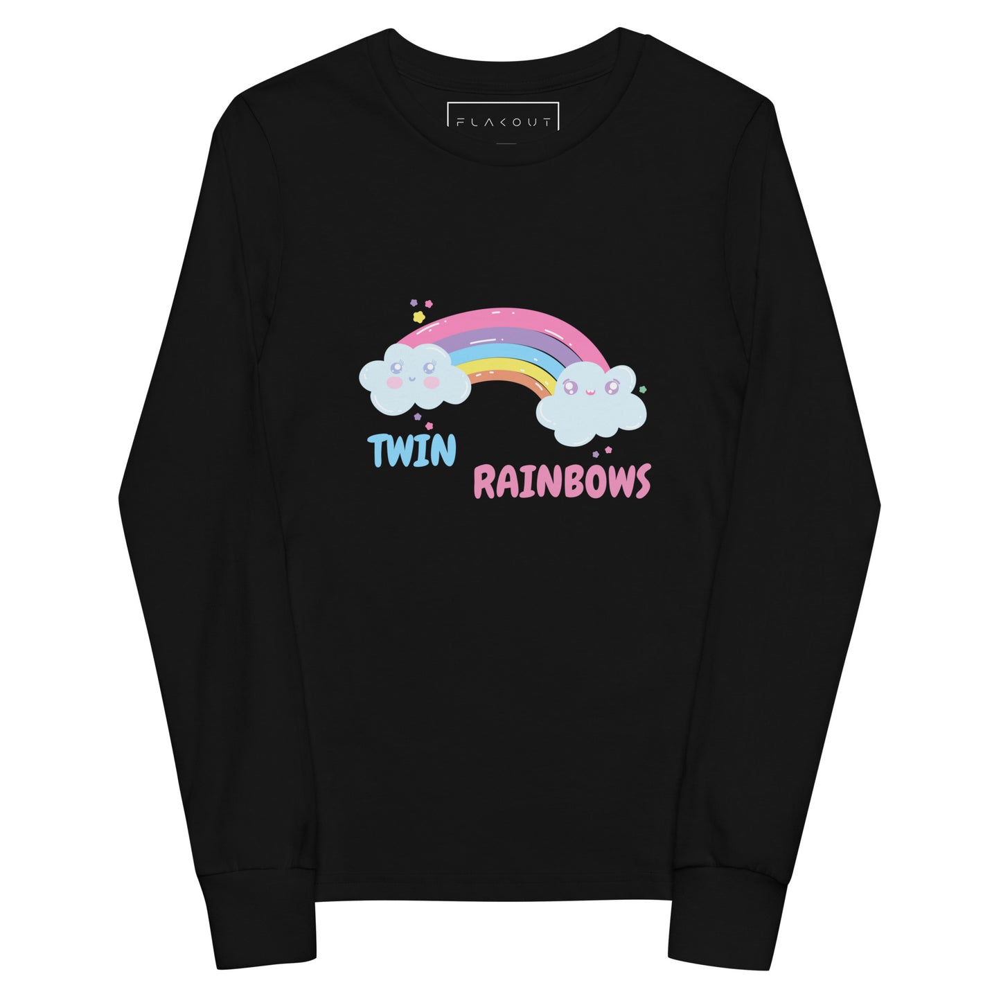 Twin Rainbows Girl's Long Sleeve Tee - FLAKOUT