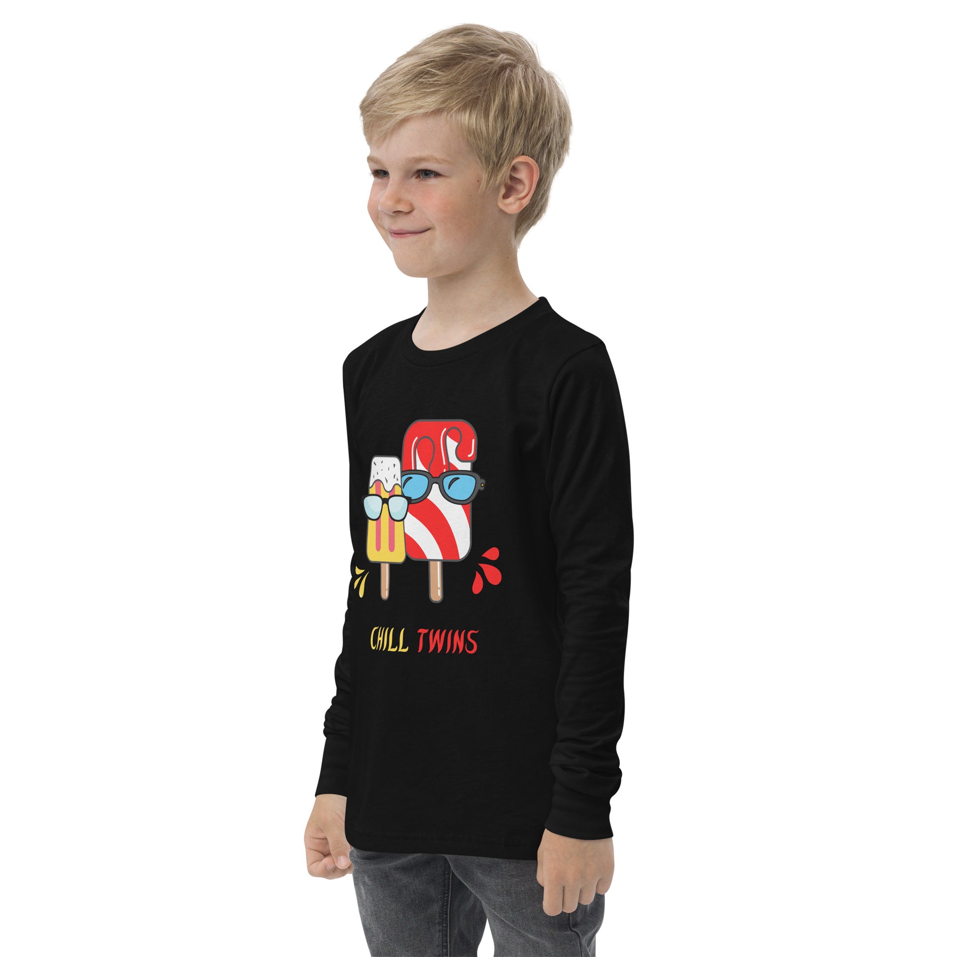 Chill Twins Unisex Kid's Long Sleeve Tee - FLAKOUT