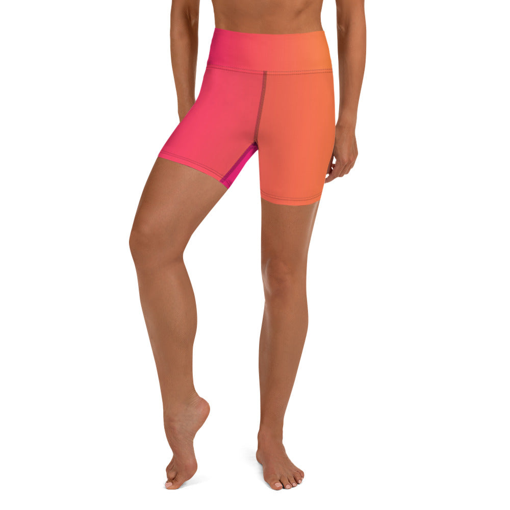 Citrus Splash Women's Yoga Shorts - FLAKOUT