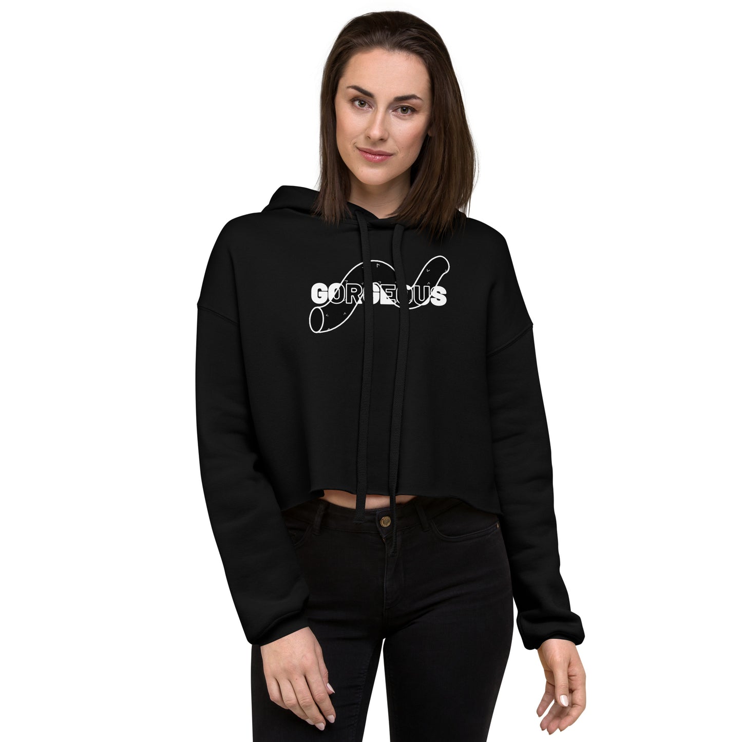 Gorgeous Opulent Allure Women's Crop Hoodie - FLAKOUT